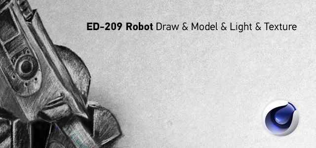 ED-209 Robot Draw & Model & Light & Texture