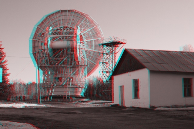 Пущинская Радиоастрономическая Обсерватория в 3D Stereo фотографиях